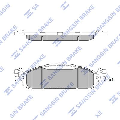 SP1711 Hi-Q Комплект тормозных колодок, дисковый тормоз