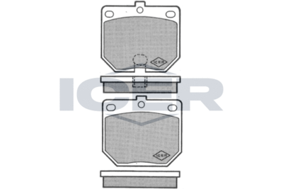 180190 ICER Комплект тормозных колодок, дисковый тормоз
