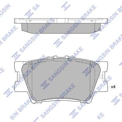 SP2081A Hi-Q Комплект тормозных колодок, дисковый тормоз