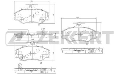 BS2808 ZEKKERT Комплект тормозных колодок, дисковый тормоз