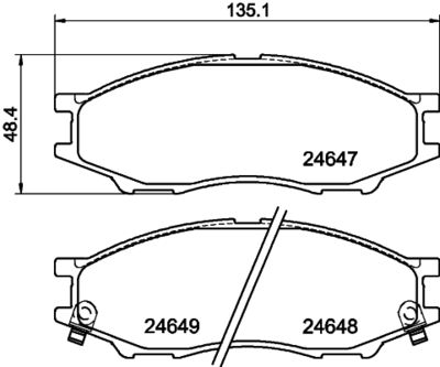 8DB355028681 HELLA PAGID Комплект тормозных колодок, дисковый тормоз