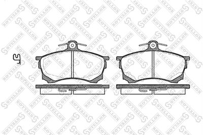 593000BSX STELLOX Комплект тормозных колодок, дисковый тормоз