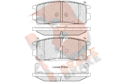 RB1799 R BRAKE Комплект тормозных колодок, дисковый тормоз