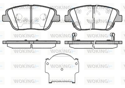 P1523302 WOKING Комплект тормозных колодок, дисковый тормоз