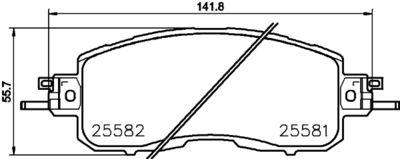 8DB355030671 HELLA Комплект тормозных колодок, дисковый тормоз