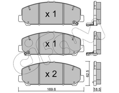 82210460 CIFAM Комплект тормозных колодок, дисковый тормоз