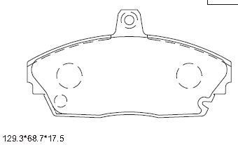 KD8714 ASIMCO Комплект тормозных колодок, дисковый тормоз