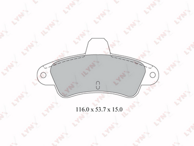 BD3014 LYNXauto Комплект тормозных колодок, дисковый тормоз