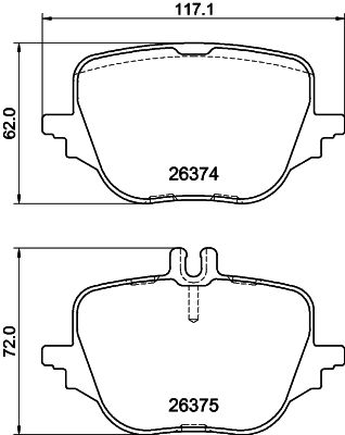 8DB355041021 HELLA PAGID Комплект тормозных колодок, дисковый тормоз