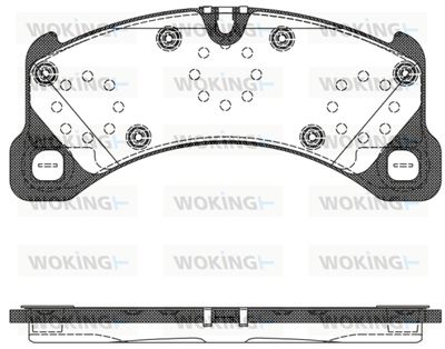 P1245350 WOKING Комплект тормозных колодок, дисковый тормоз