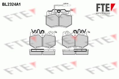 BL2324A1 FTE Комплект тормозных колодок, дисковый тормоз