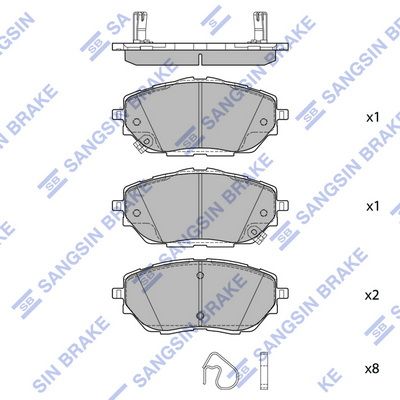 SP4213 Hi-Q Комплект тормозных колодок, дисковый тормоз