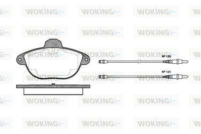 P708304 WOKING Комплект тормозных колодок, дисковый тормоз