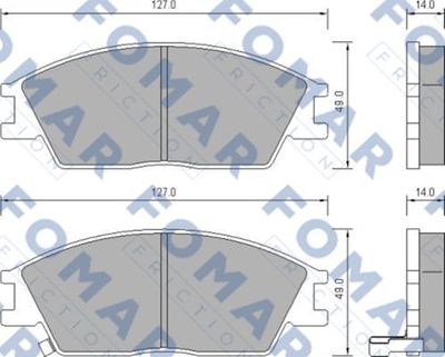 FO648581 FOMAR Friction Комплект тормозных колодок, дисковый тормоз