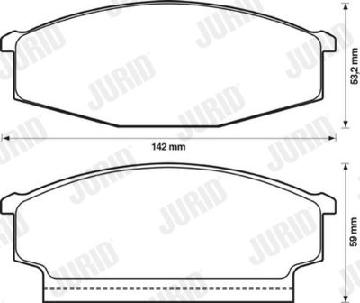 572360J JURID Комплект тормозных колодок, дисковый тормоз