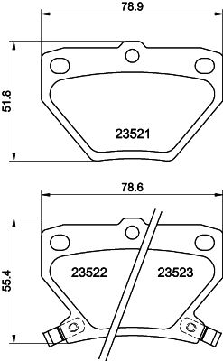 8DB355027621 HELLA PAGID Комплект тормозных колодок, дисковый тормоз