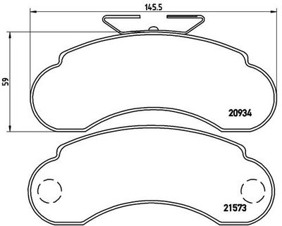 P50021 BREMBO Комплект тормозных колодок, дисковый тормоз