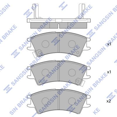 SP1096 Hi-Q Комплект тормозных колодок, дисковый тормоз