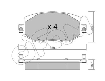 82211100 CIFAM Комплект тормозных колодок, дисковый тормоз