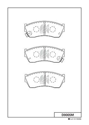 D9005M MK Kashiyama Комплект тормозных колодок, дисковый тормоз