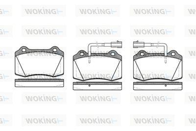P534332 WOKING Комплект тормозных колодок, дисковый тормоз