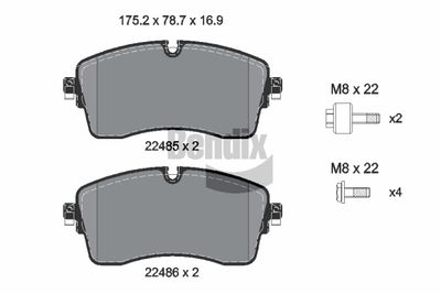 BPD2472 BENDIX Braking Комплект тормозных колодок, дисковый тормоз