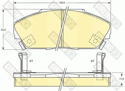 6107339 GIRLING Комплект тормозных колодок, дисковый тормоз