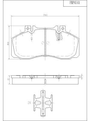 FBP4141 FI.BA Комплект тормозных колодок, дисковый тормоз