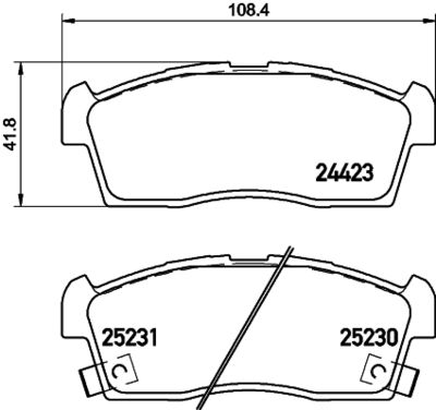 8DB355039681 HELLA PAGID Комплект тормозных колодок, дисковый тормоз