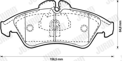 571844J JURID Комплект тормозных колодок, дисковый тормоз
