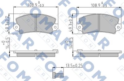 FO422687 FOMAR Friction Комплект тормозных колодок, дисковый тормоз