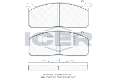 140313 ICER Комплект тормозных колодок, дисковый тормоз
