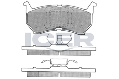 180781 ICER Комплект тормозных колодок, дисковый тормоз