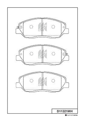 D11321MH MK Kashiyama Комплект тормозных колодок, дисковый тормоз