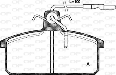 BPA012832 OPEN PARTS Комплект тормозных колодок, дисковый тормоз