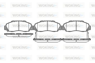 P251332 WOKING Комплект тормозных колодок, дисковый тормоз