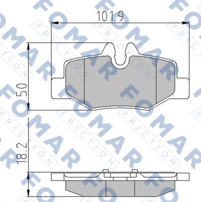 FO924781 FOMAR Friction Комплект тормозных колодок, дисковый тормоз