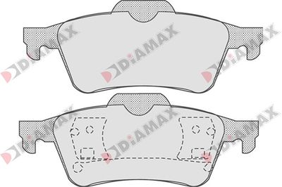 N09018 DIAMAX Комплект тормозных колодок, дисковый тормоз