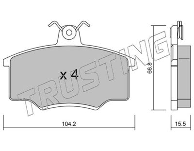 0261 TRUSTING Комплект тормозных колодок, дисковый тормоз