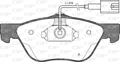 BPA058942 OPEN PARTS Комплект тормозных колодок, дисковый тормоз