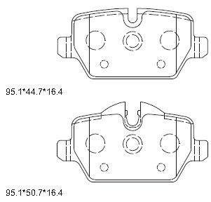 KD7546 ASIMCO Комплект тормозных колодок, дисковый тормоз