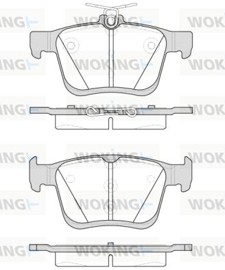 P1416300 WOKING Комплект тормозных колодок, дисковый тормоз