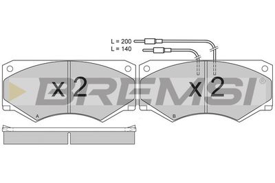 BP2416 BREMSI Комплект тормозных колодок, дисковый тормоз