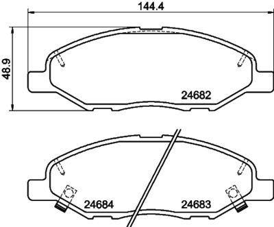 8DB355028711 HELLA PAGID Комплект тормозных колодок, дисковый тормоз