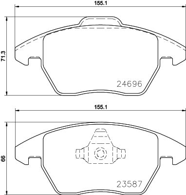 MDB3767 MINTEX Комплект тормозных колодок, дисковый тормоз