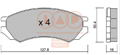 70413080P IAP QUALITY PARTS Комплект тормозных колодок, дисковый тормоз