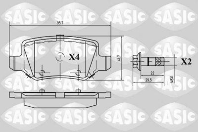 6216021 SASIC Комплект тормозных колодок, дисковый тормоз