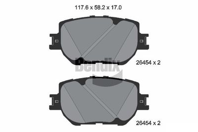 BPD2380 BENDIX Braking Комплект тормозных колодок, дисковый тормоз