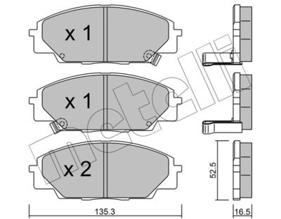 2204350 METELLI Комплект тормозных колодок, дисковый тормоз