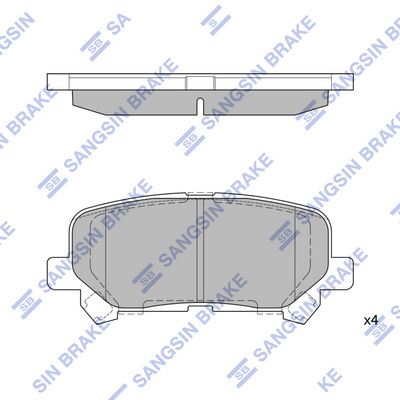 SP1461 Hi-Q Комплект тормозных колодок, дисковый тормоз